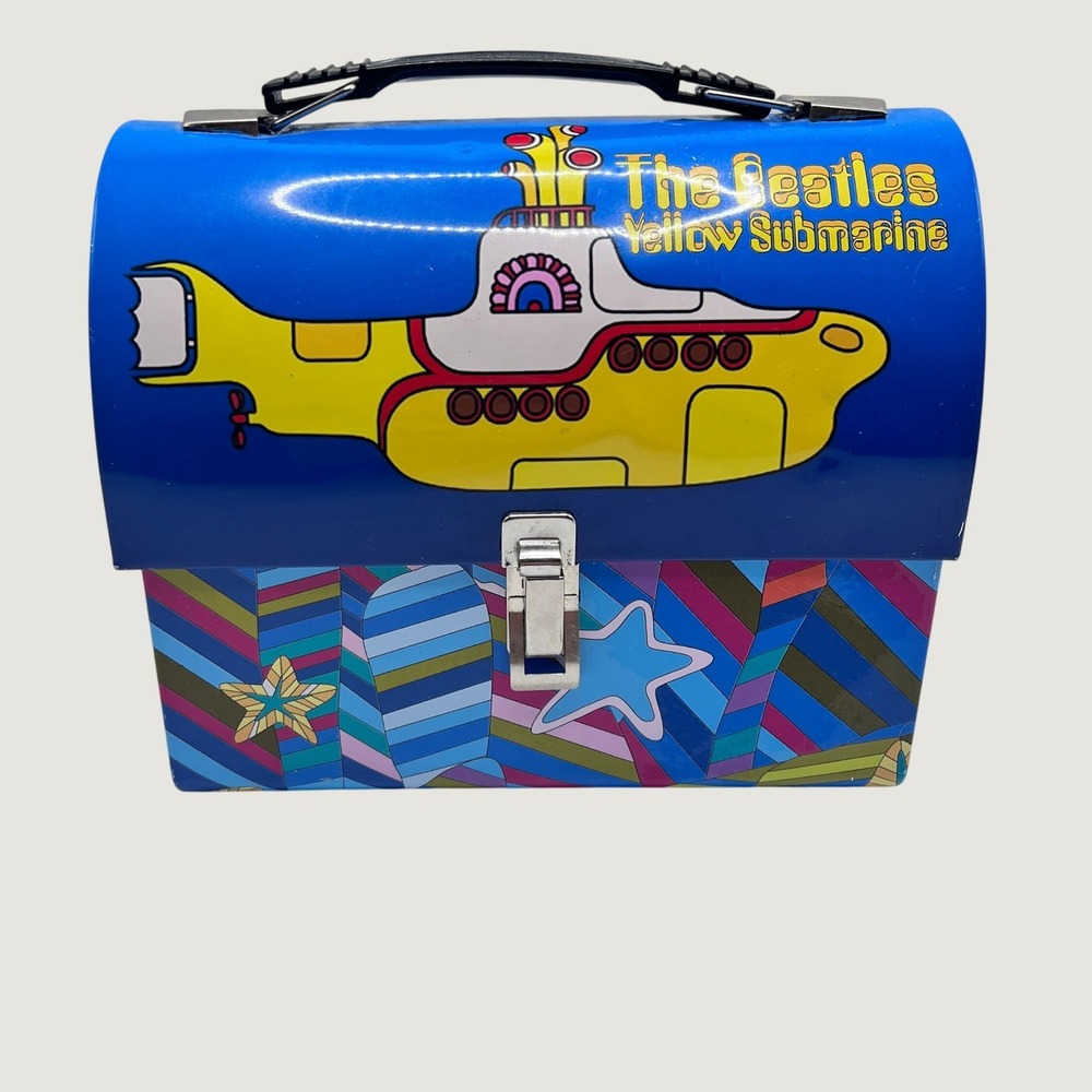 The Beatles Yellow Submarine Dome Tin Tote Vandor 64276 Metal Lunch Box 2007